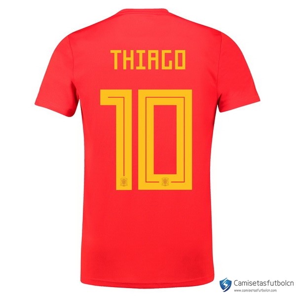 Camiseta Seleccion España Primera equipo Thiago 2018 Rojo
